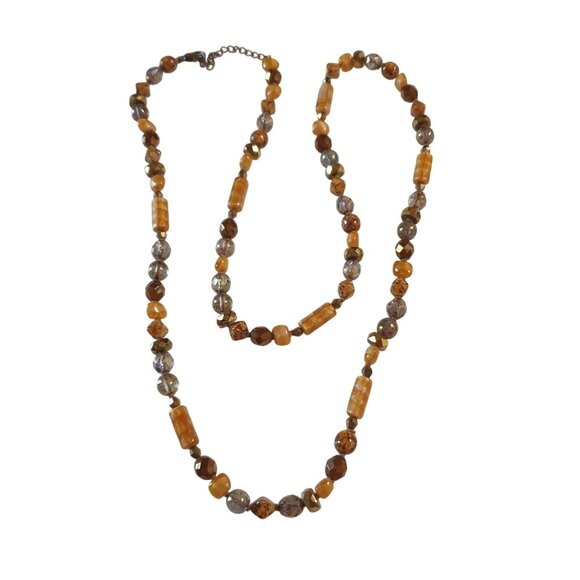 Vintage Multi-Stone Beaded Necklace With Adjustable Lobster Clasp - Picture 4 of 6